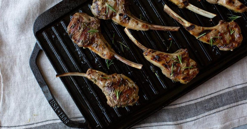 Grilled Lamb Chops With Garlic & Rosemary