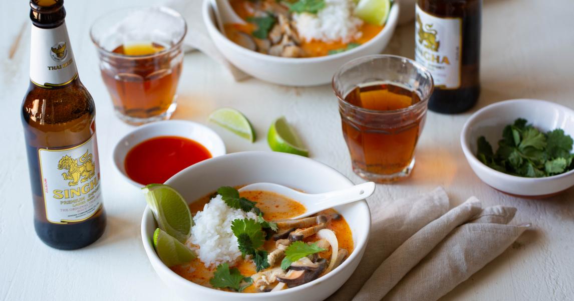 Tom Kha Gai Soup (Thai Coconut Soup with Chicken)