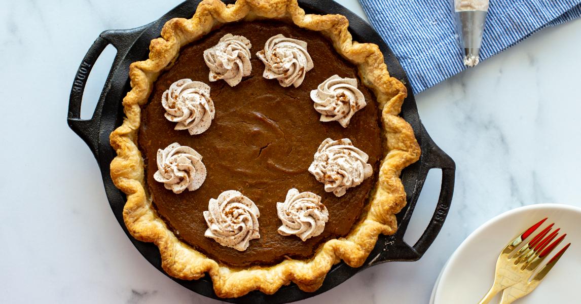 Pumpkin Pie With Spiced Whipped Cream