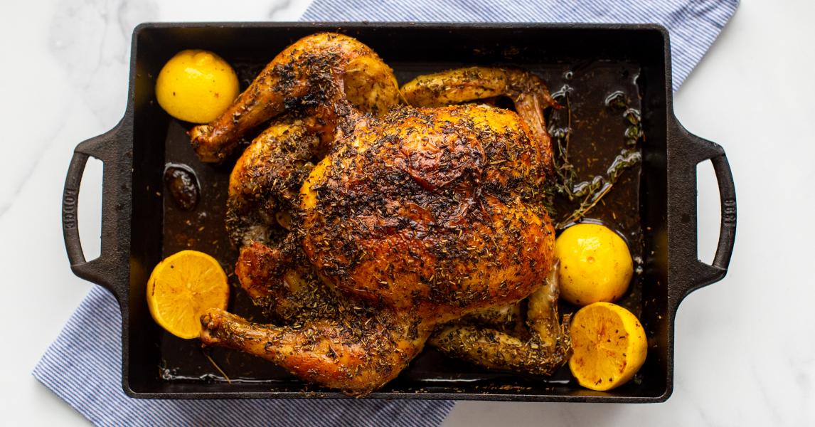 Herb Roasted Chicken with Lemon and Browned Butter