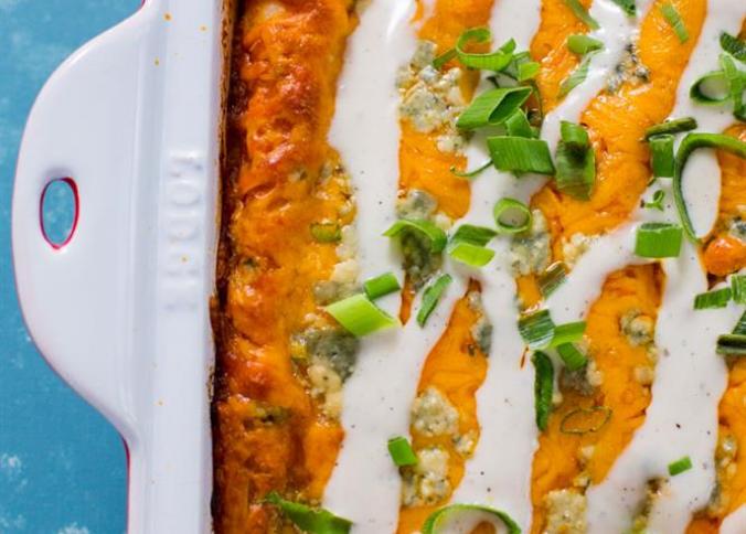 Buffalo Chicken Enchiladas
