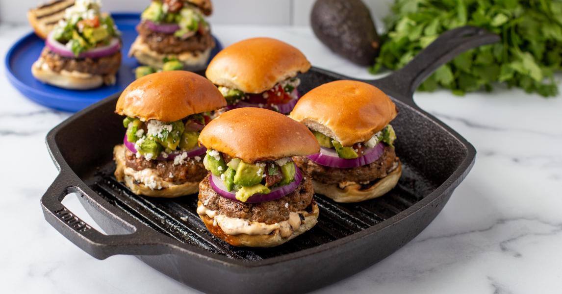 Cast Iron Chorizo & Beef Sliders