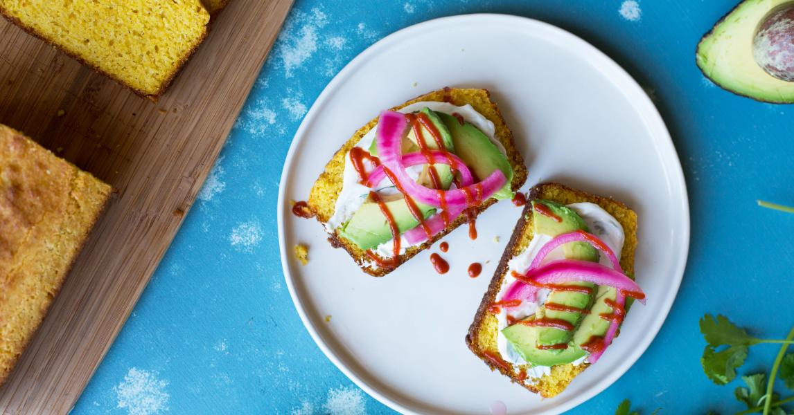 Cornbread Avocado Toast