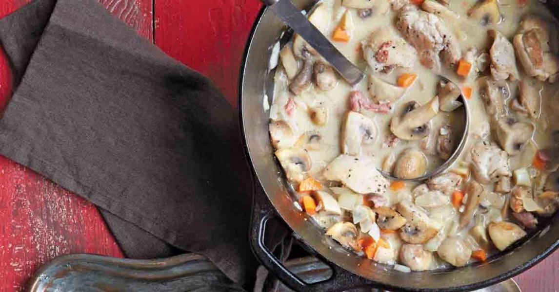 Chicken and Mushroom Stew with Wild Rice