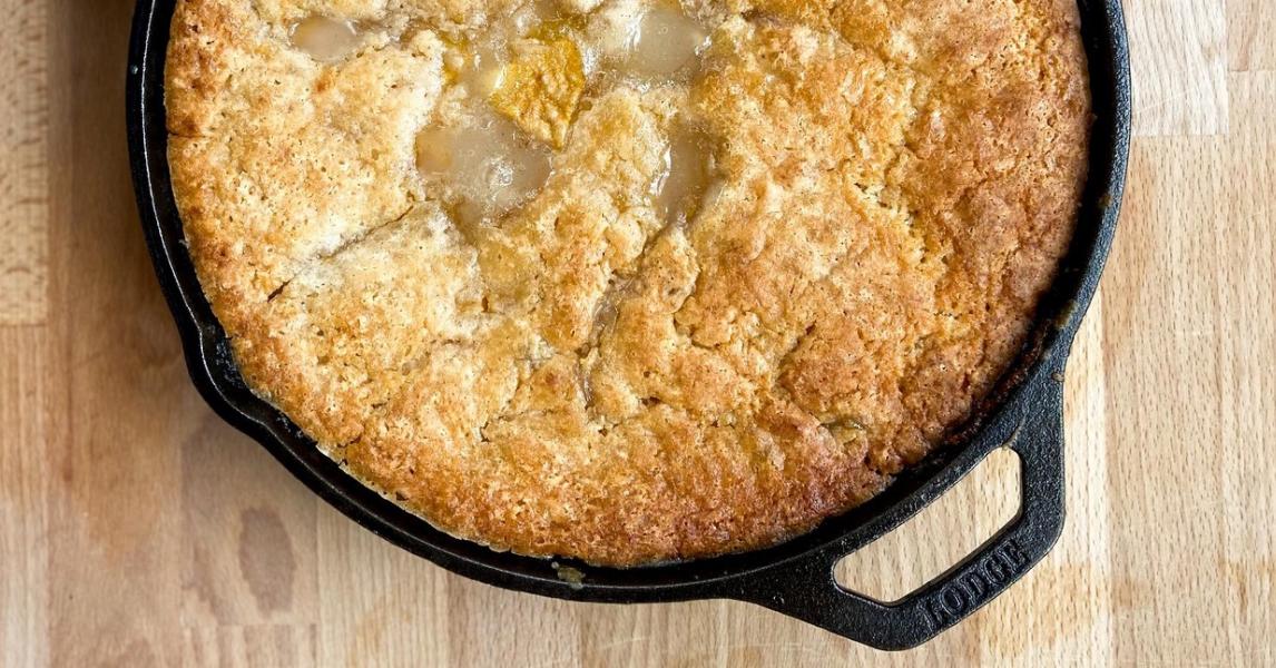 Cast Iron Peach Cobbler