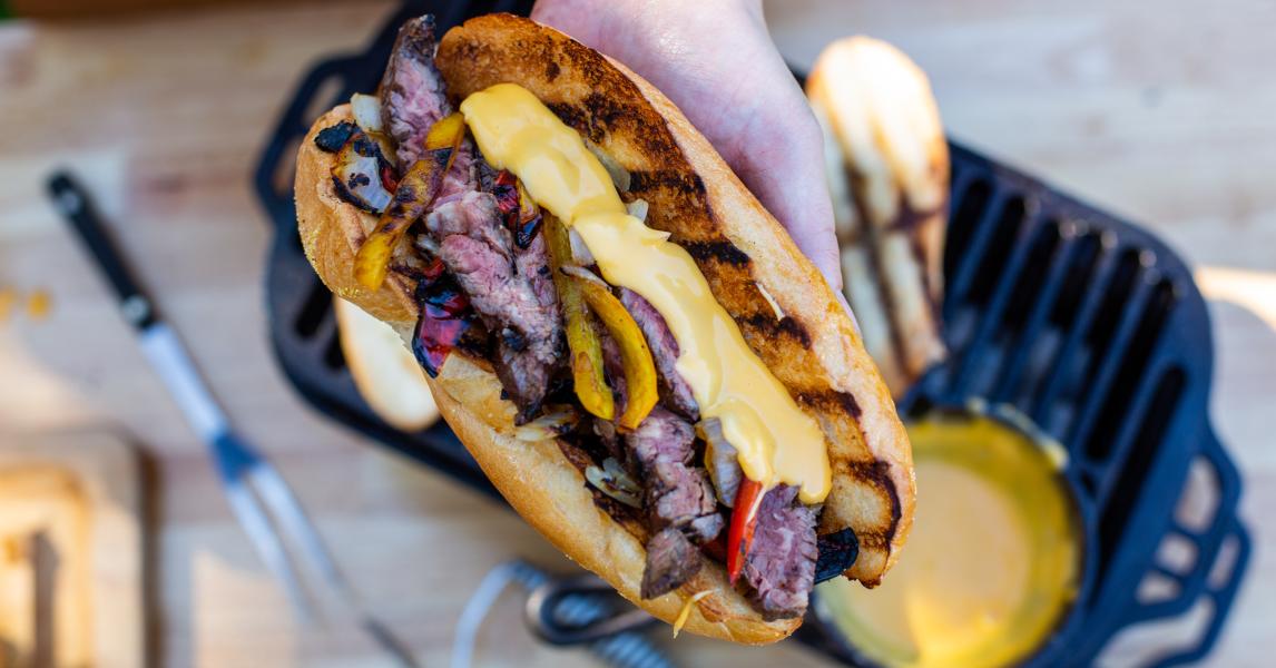 Chargrilled Cheesesteaks