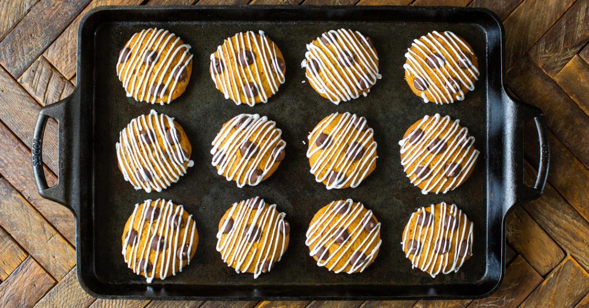 Pumpkin Dark Chocolate Chip Cookies