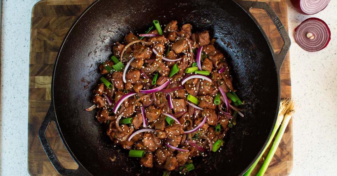 Stir-Fried Duck with Green Onions