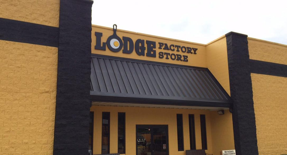 Lodge factory store store front.