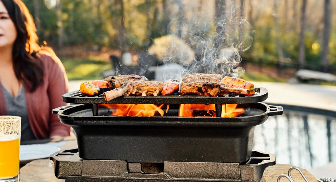How to Use the Sportsman's Pro Cast Iron Grill | Lodge Cast Iron