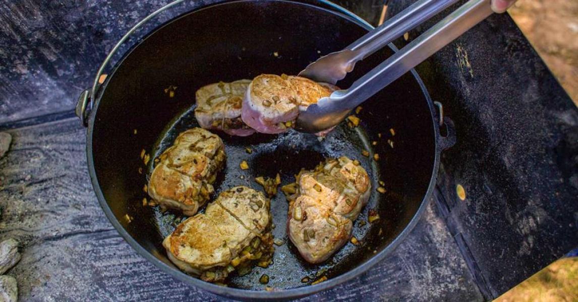Orange Glazed Stuffed Pork Chops