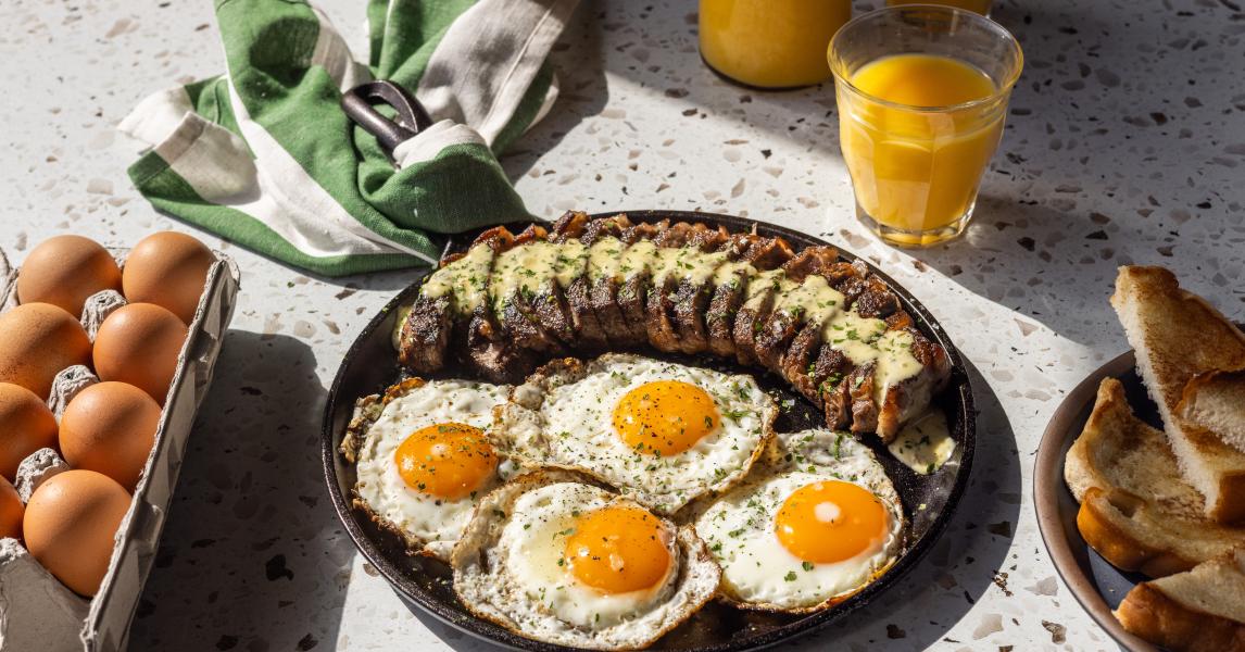 Cast Iron Steak and Eggs