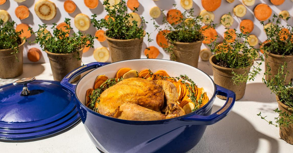 Veggie-Nested Roast Chicken