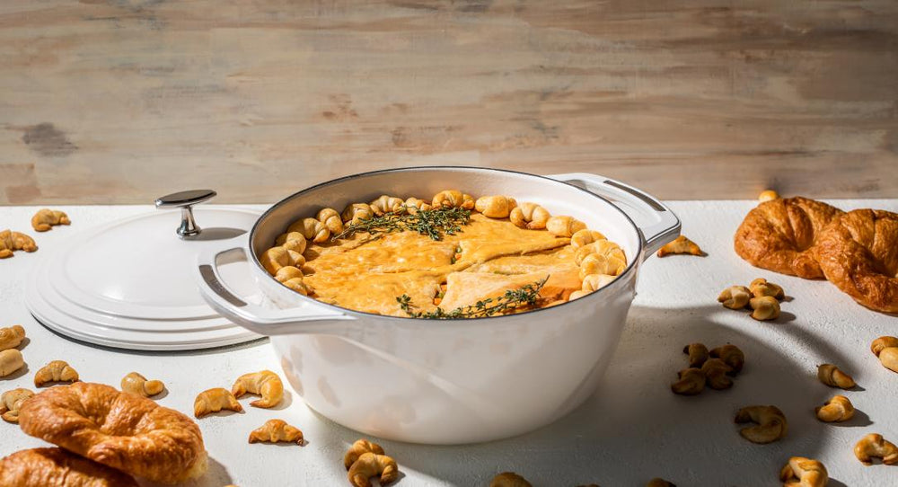 Croissant Crusted Chicken Pot Pie USA Enamel