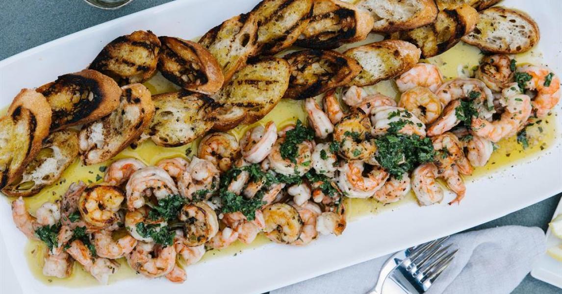 Grilled Shrimp With Garlic Oil
