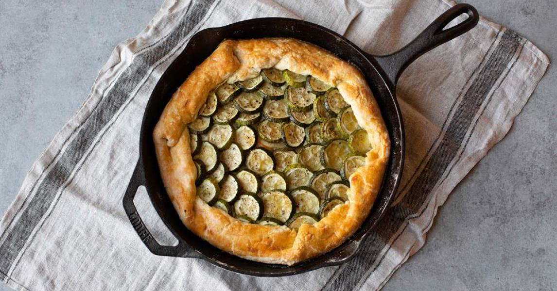 Roasted Zucchini and Scallion Galette