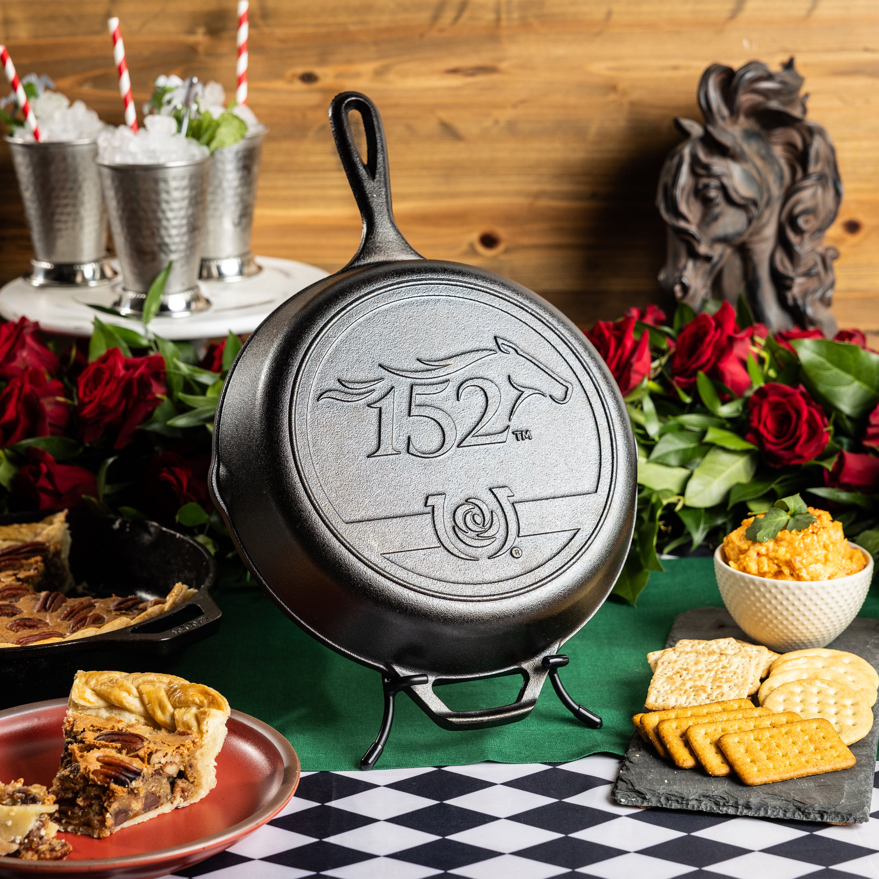 10.25 Inch Seasoned Cast Iron Kentucky Derby Skillet