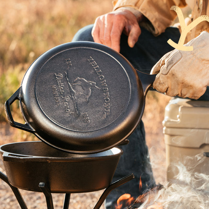 Yellowstone™ Seasoned Cast Iron Bucking Bronco Combo Cooker