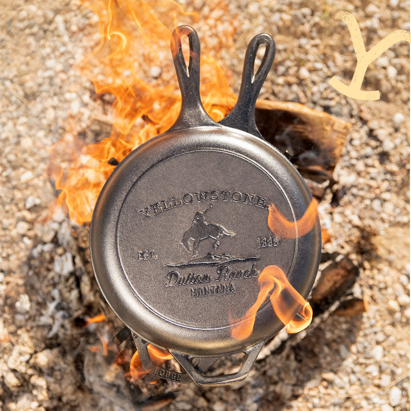 Yellowstone™ Seasoned Cast Iron Bucking Bronco Combo Cooker