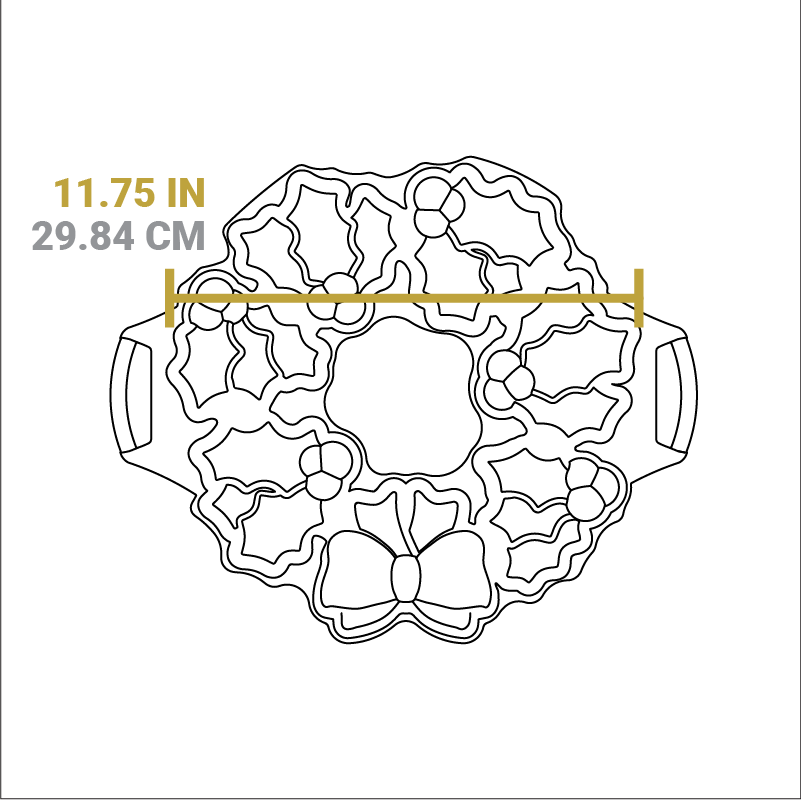 Seasoned Cast Iron Holiday Wreath Pan