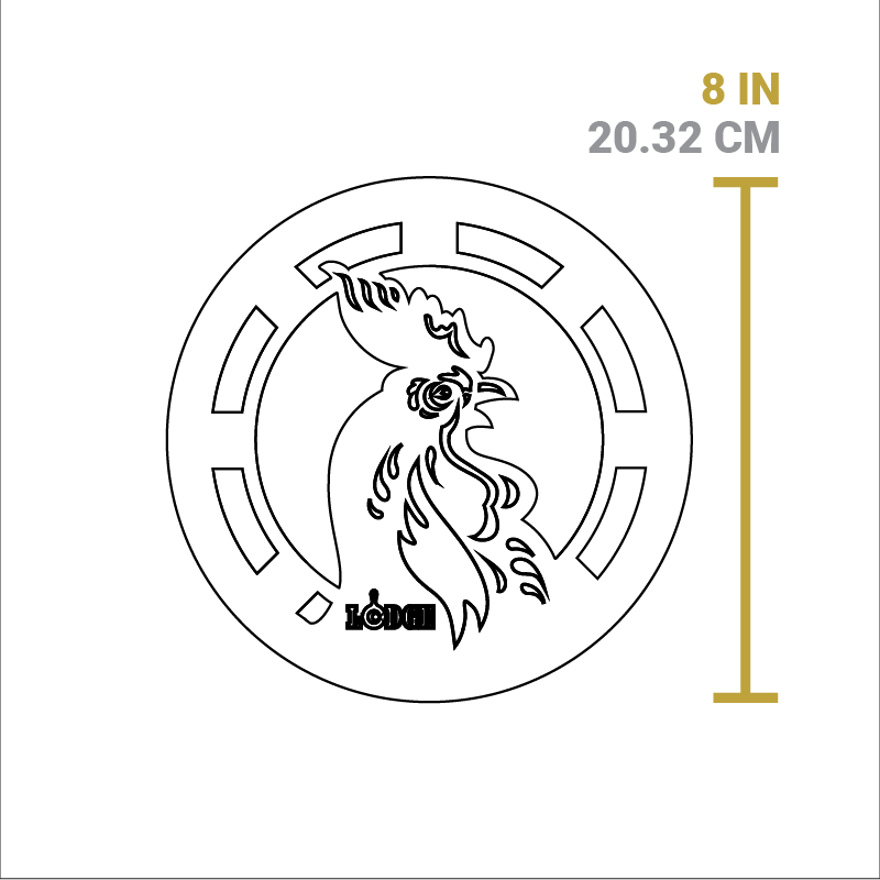 Enameled Rooster Trivet
