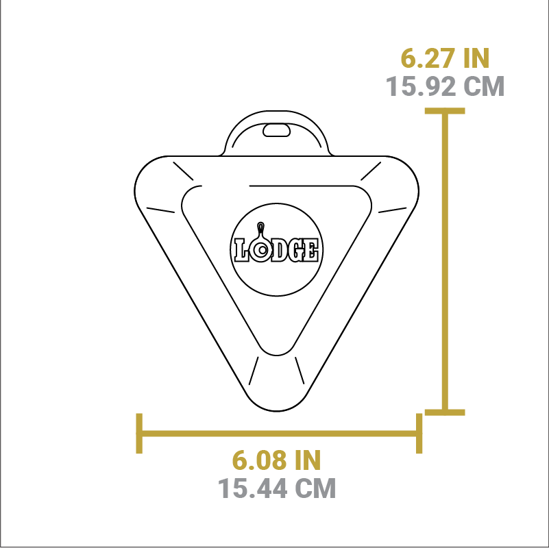 Heat-Treated 10 Ounce Triangular Cast Iron Mini Server