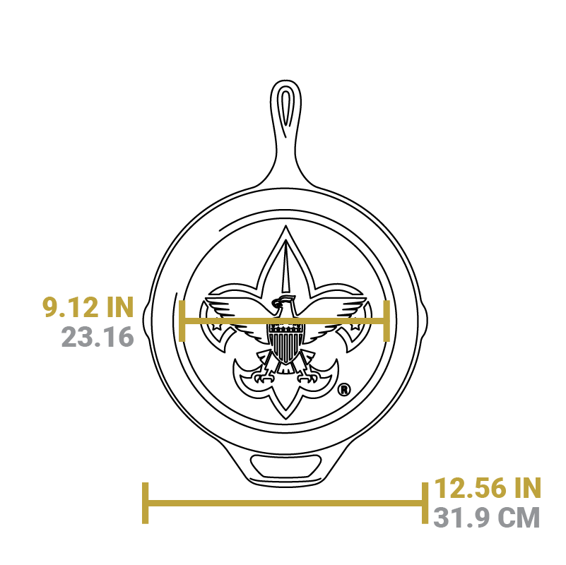12 Inch Cast Iron Scouts Skillet