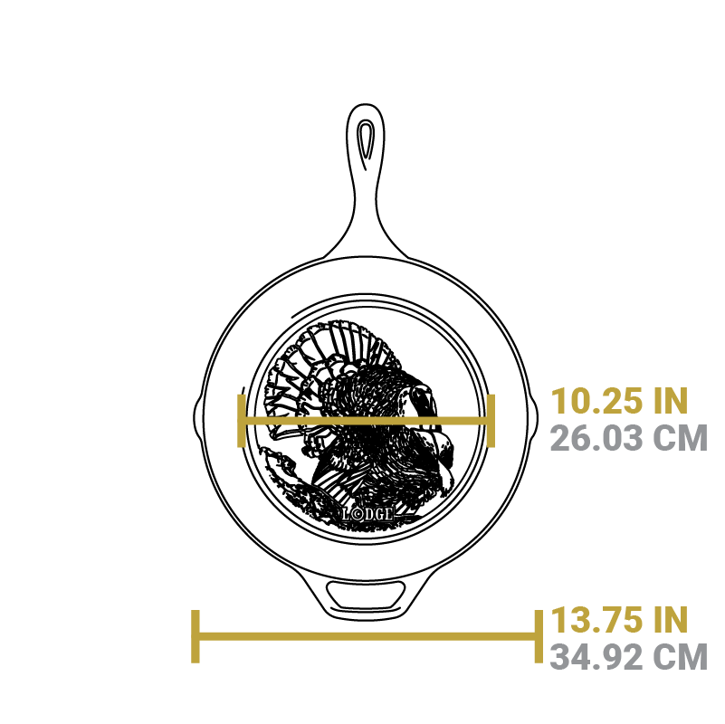 Wildlife Series™ 13.25 Inch Cast Iron Turkey Skillet
