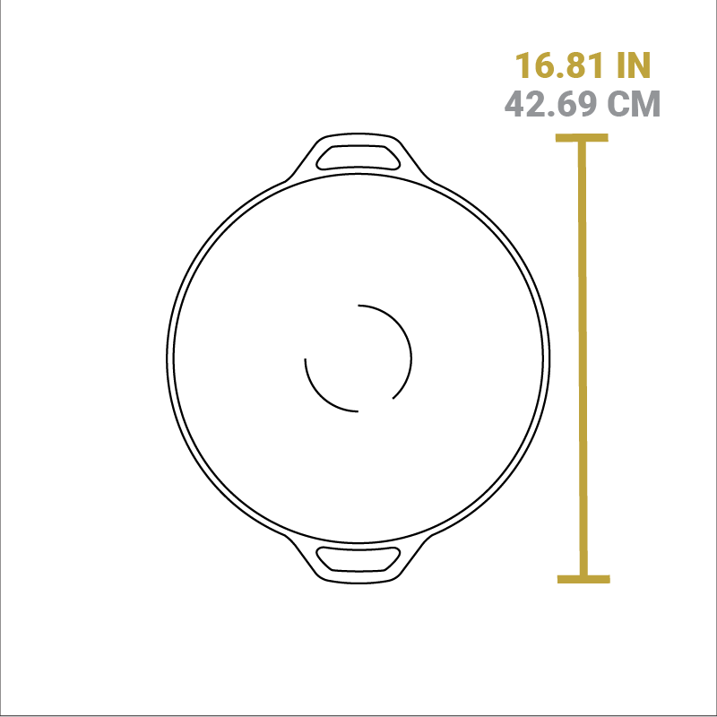 14 Inch Seasoned Cast Iron Wok