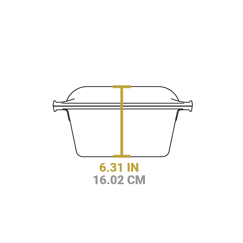 5 Quart Cast Iron Double Dutch Oven