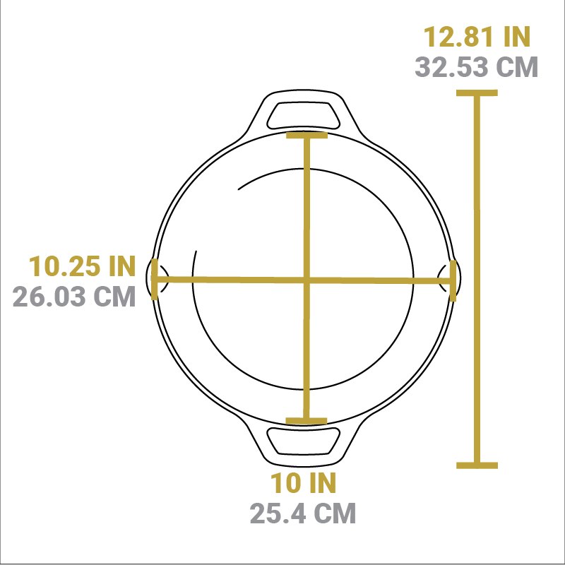 Wanderlust 10.25 Inch Cast Iron Dual Handle Camper Pan