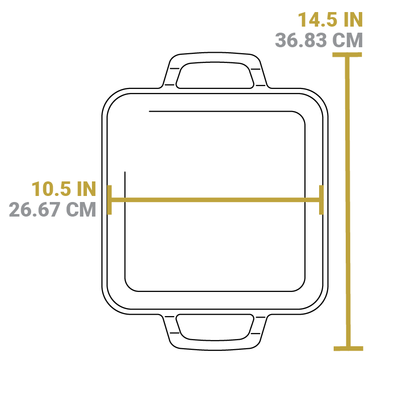 Chef Collection 11 Inch Cast Iron Square Griddle