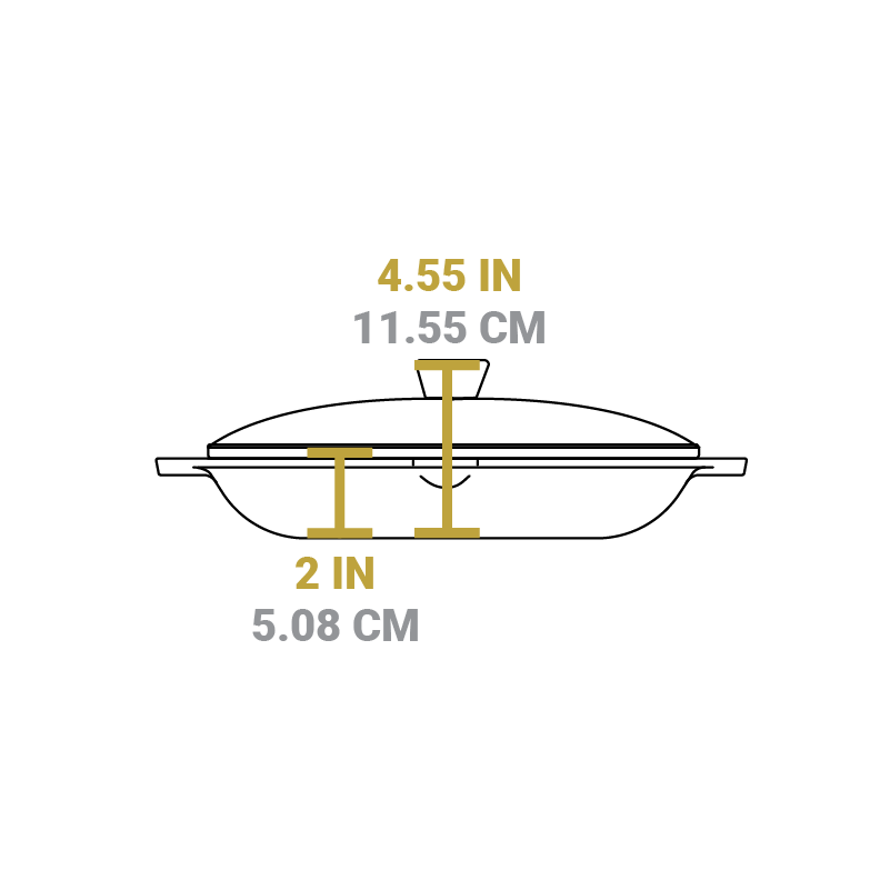Chef Collection 12 Inch Cast Iron Everyday Pan