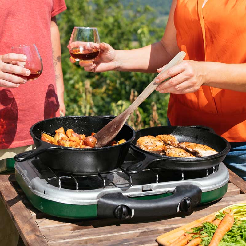 3.2 Quart Seasoned Cast Iron Combo Cooker