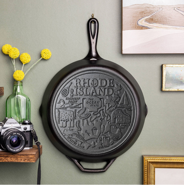 American Road Trip: 12 Inch Seasoned Cast Iron Skillet, Rhode Island