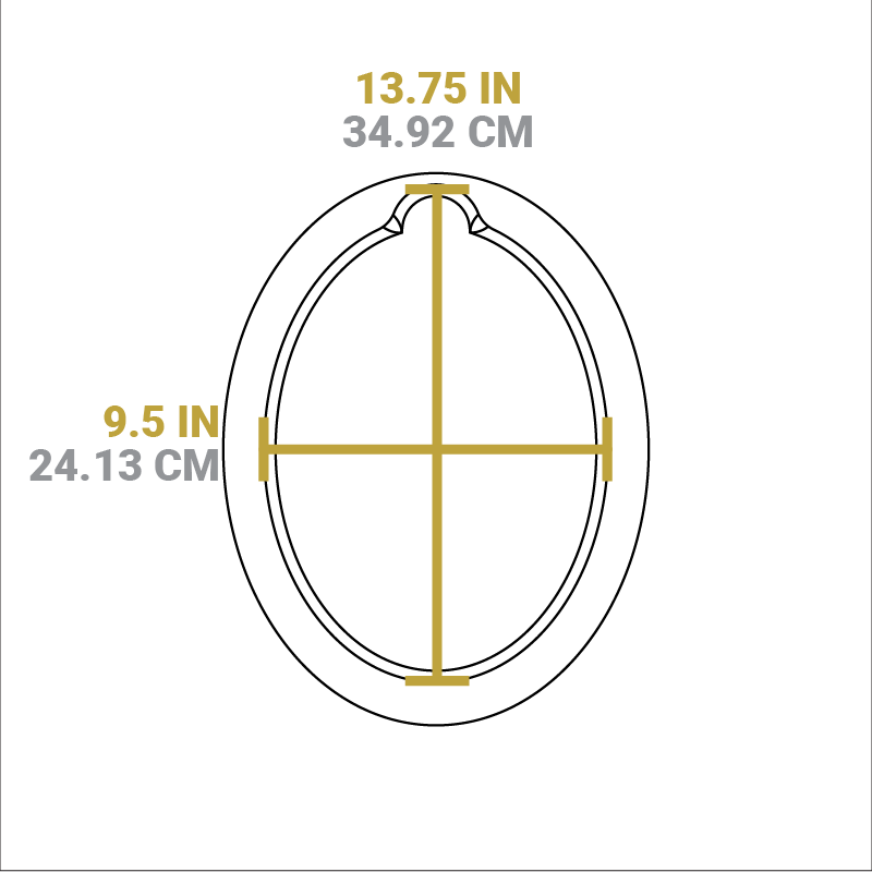 13.25 Inch Jumbo Oval Walnut Wood Underliner