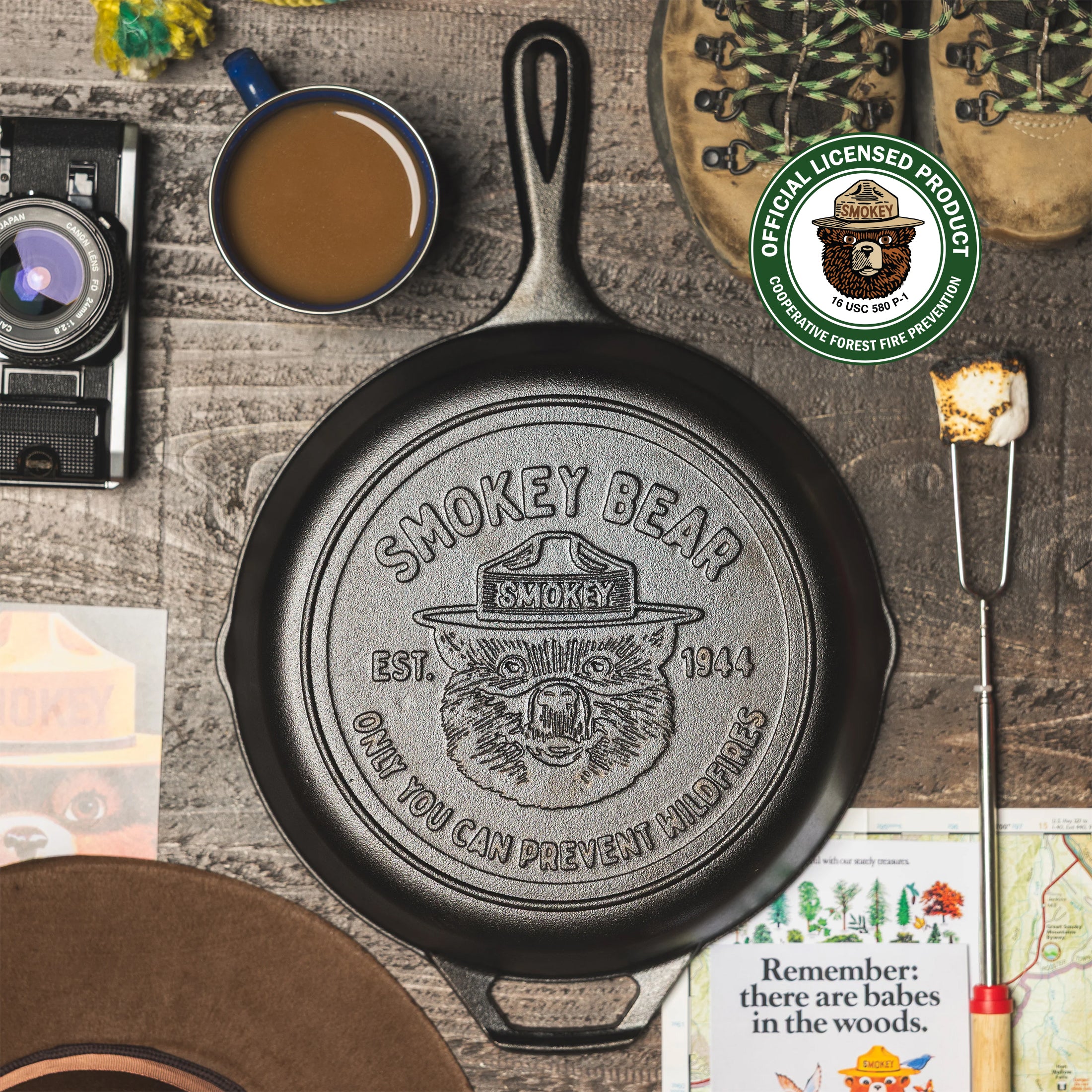 10.25 Inch Seasoned Cast Iron Smokey Bear® Skillet – Lodge Cast Iron