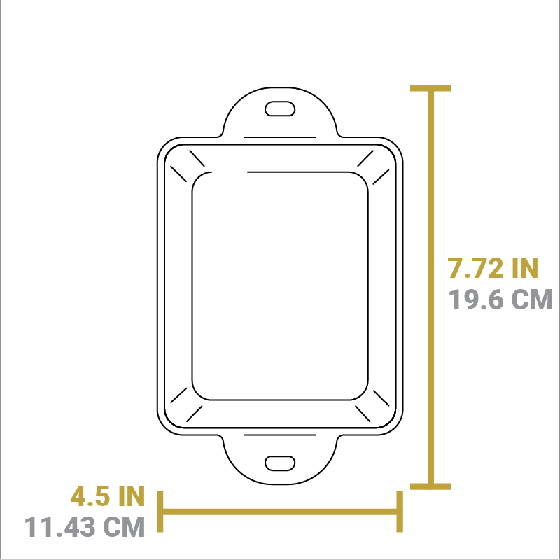 Heat-Treated Rectangular Cast Iron Mini Server