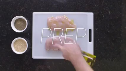 Load video: How to Sear Chicken in a Cast Iron Grill Pan Lodge Cast Iron