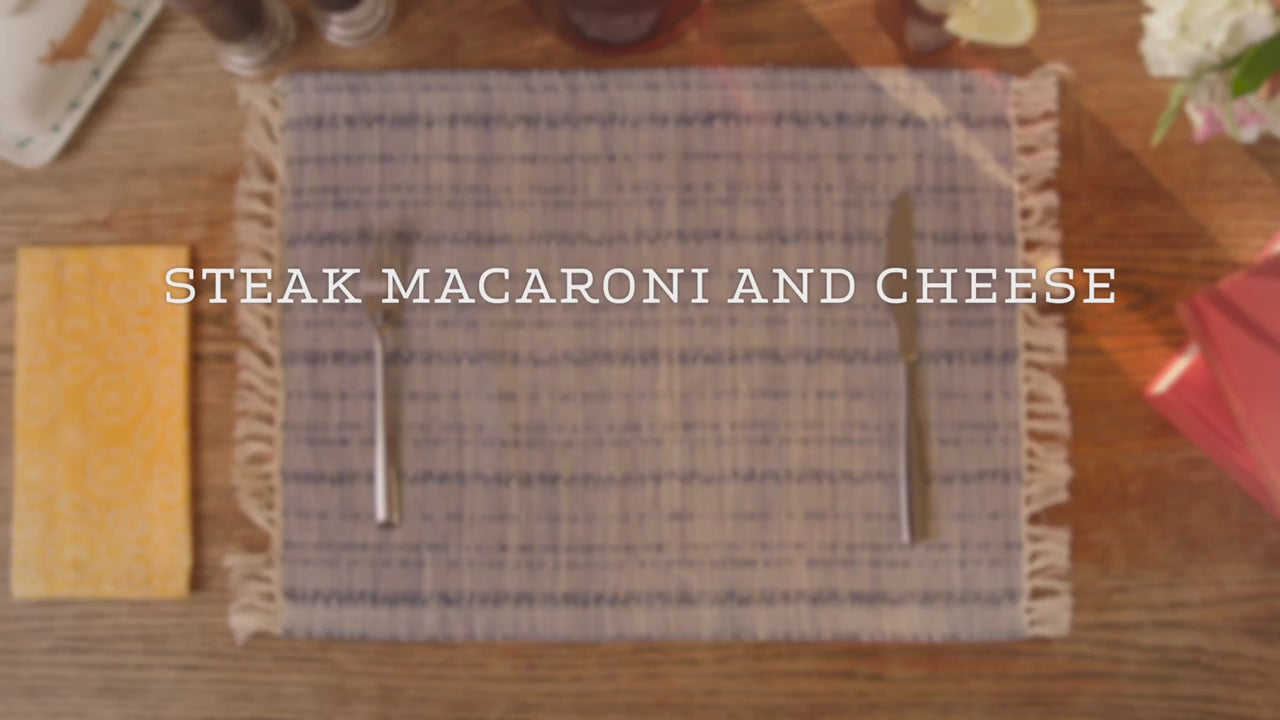 Load video: Steak Mac Cheese Lodge Cast Iron