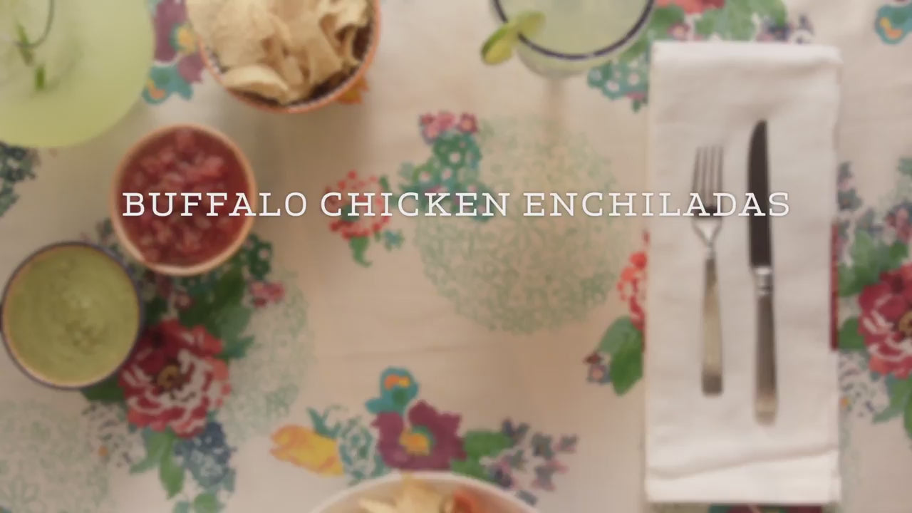 Load video: Buffalo Chicken Enchiladas Lodge Cast Iron