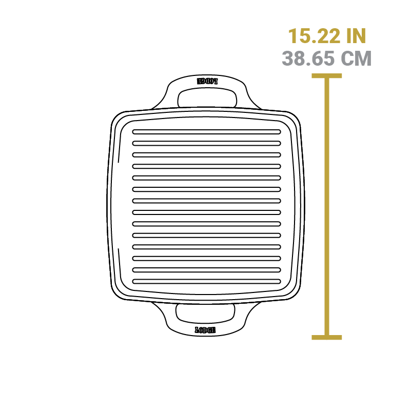 USA Enamel 11 Inch Enameled Cast Iron Grill Pan