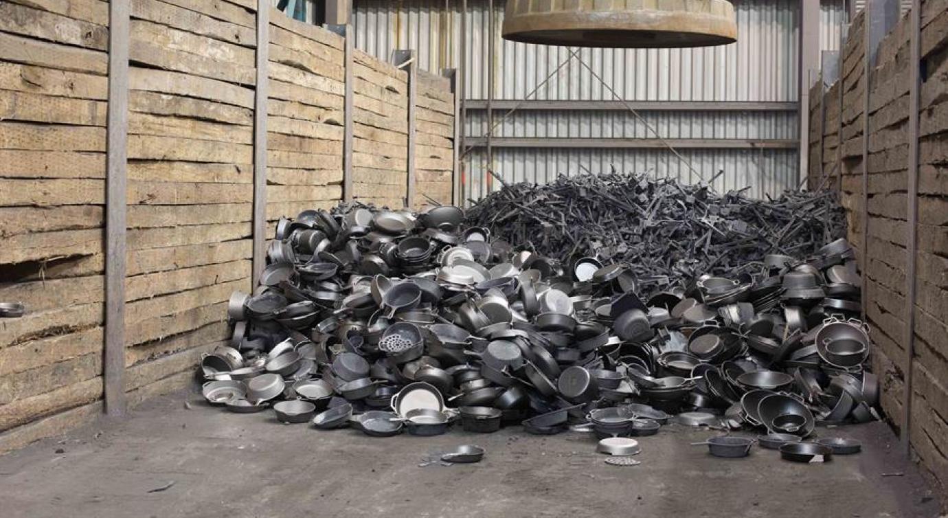 Pile of cast iron to be recycled