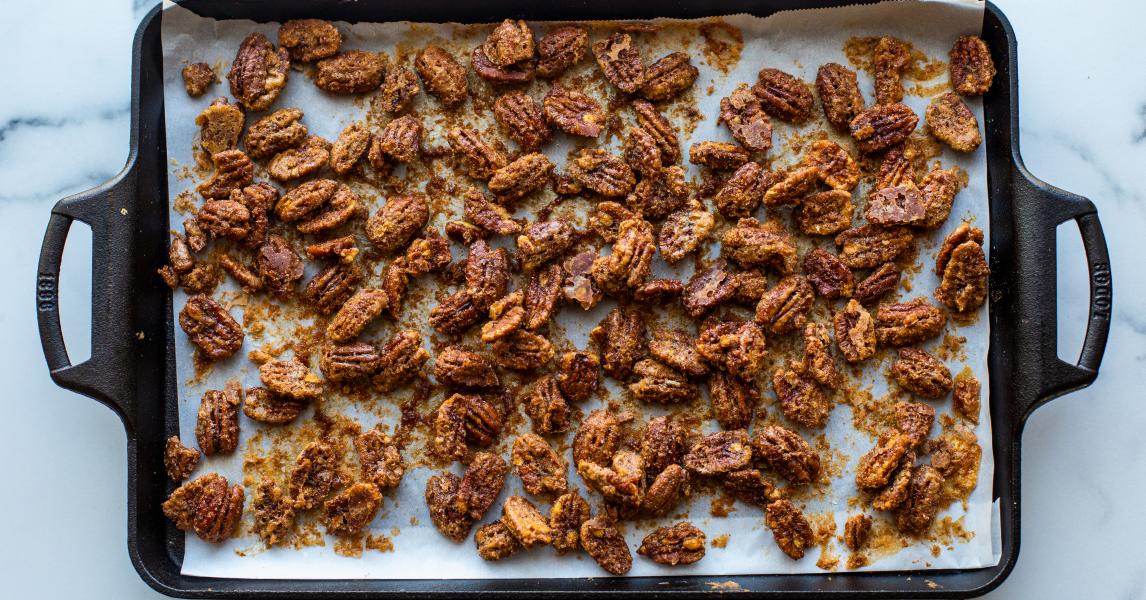 Spicy Bourbon Pecans