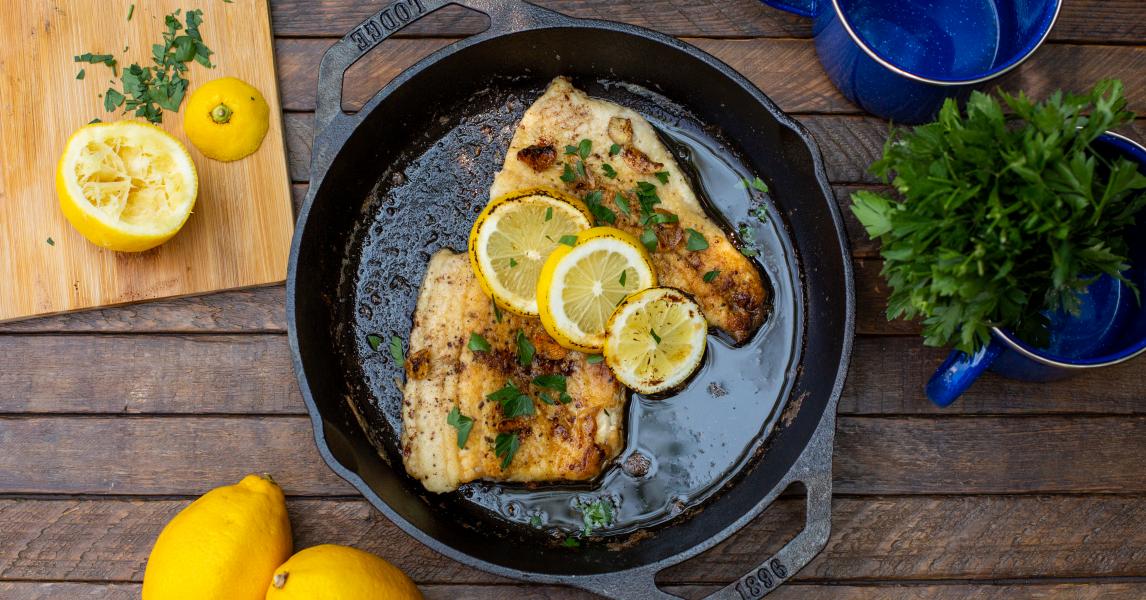Cast Iron Trout with Lemon Butter