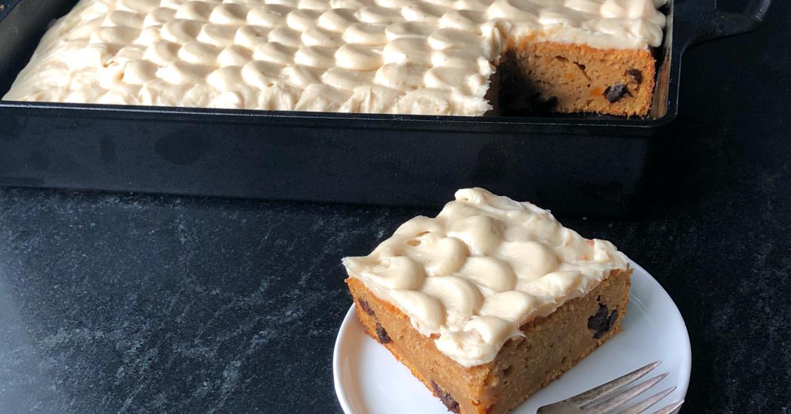 Sweet Potato Cake with Bourbon Cream Cheese Frosting