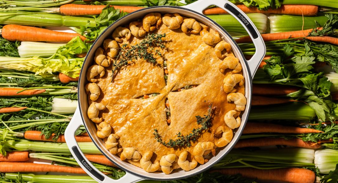 Croissant Crusted Chicken Pot Pie USA Enamel