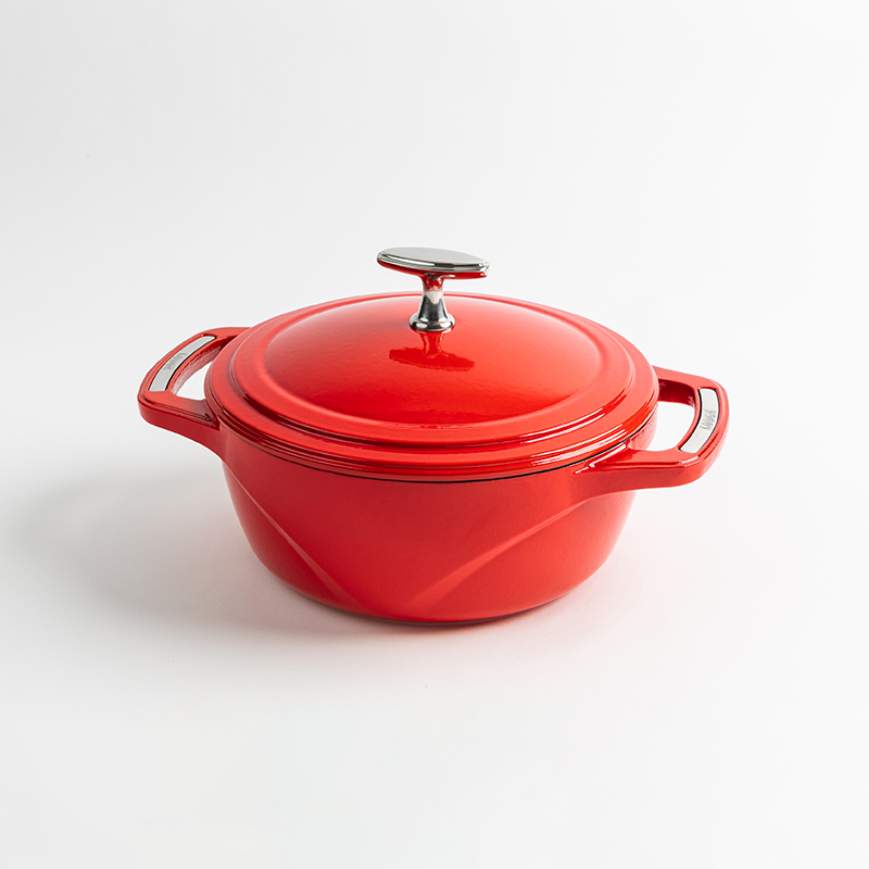 USA Enamel™ Cast Iron Dutch Oven - 3 QT / Cherry On Top