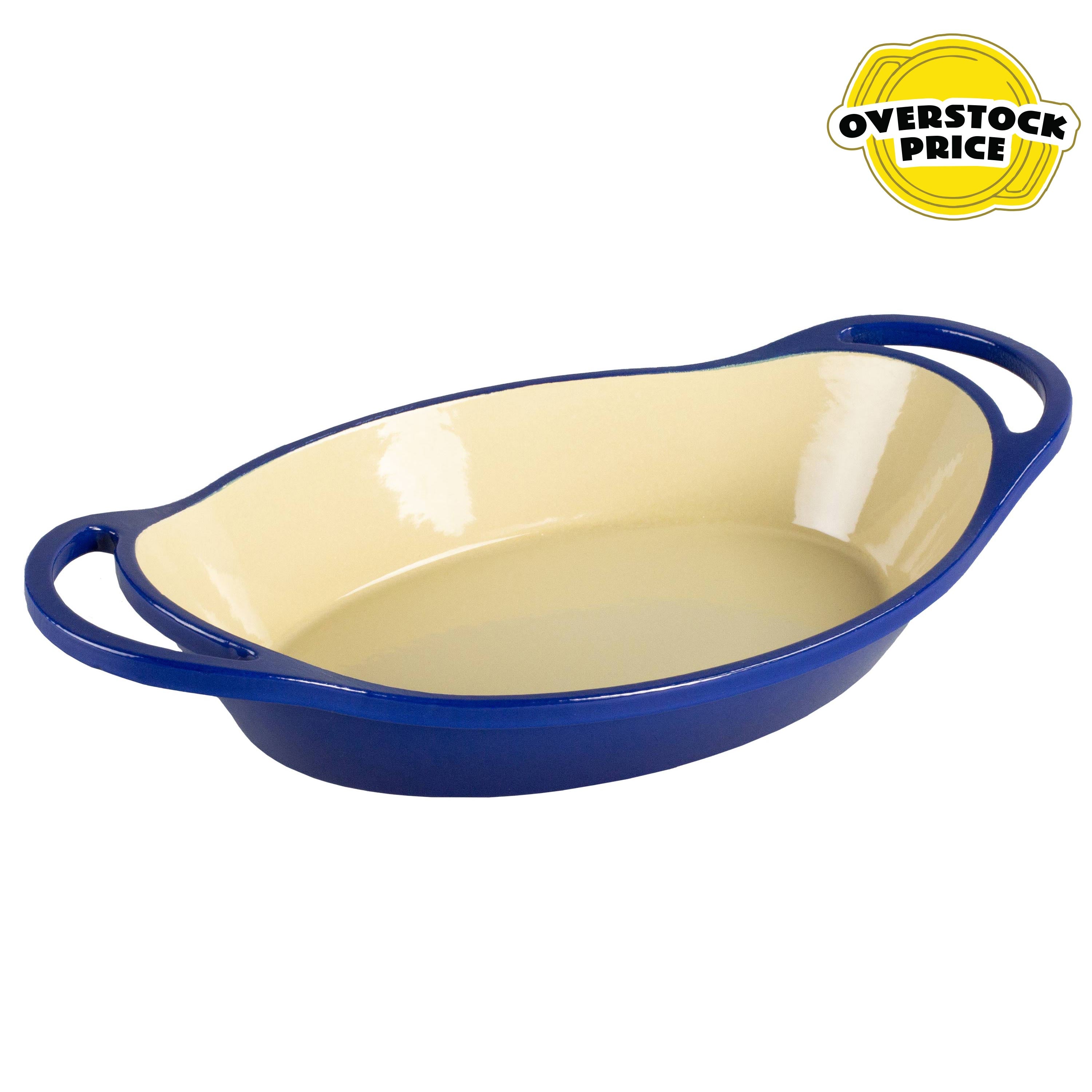 Enameled Cast Iron Oval Casserole - Thumbnail 2