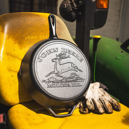 12 Inch Seasoned Cast Iron Skillet, John Deere Hometown